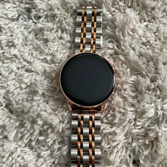 Samsung Smartwatch with Rose Gold and Silver Band - Picture 1 of 10